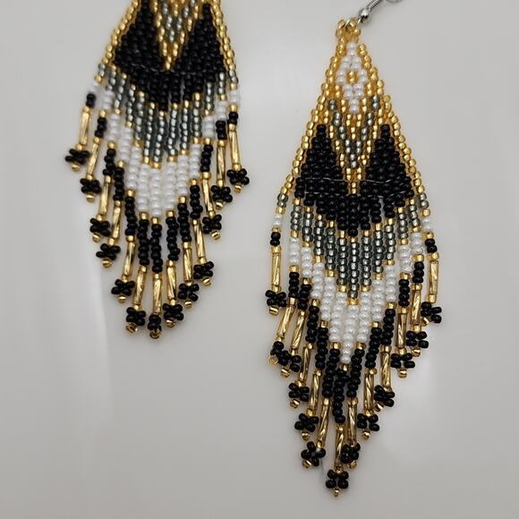 Boho Beaded Earrings - Picture 2 of 4